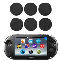 PS VITA 1 2 세대 본체 아날로그 스틱 프로 캡 커버 세트, VITA 블랙 6P 세트, 1개