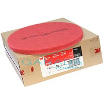 가나다용품 3M 적색패드5장-1박스 사이즈선택 10인치~22인치 마루광택기패드 바닥세척작업 동시에 광택작업 청소솔 빨강색패드 돌돌이솔 기계솔 마루광택기솔, 1box, 15인치-5장