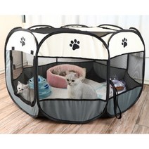 강아지 고양이 애완용 울타리 가림막 펫룸 펜스 반려견 안전울타리 새끼 애견 소형 중형 대형 케이지 반려동물 강아지가림막, 핑크