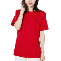 아이엠스톡 110~3XL 세로 한글 반팔티 남녀공용 레드