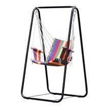 인컴비즈 실내외 캠핑용 가성비 좋은 해먹 그네의자 GTL45030 그네, 혼합색