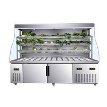 마라탕 쇼케이스 진열장 식당 오픈형 진열대 채소 뷔페, 1.8m 더블 컴프레서 투명커튼