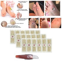 FWT 옥수수 제거제 패드 발가락 캘러스 제거 밴드, 12pcs, 7x3cm, 패브릭, 1개