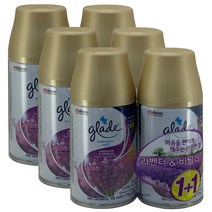그레이드 자동분사방향제 리필 라벤다&바닐라, 269ml, 6개, 바닐라/머스크향
