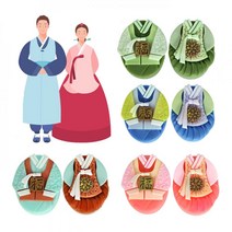 외국인 돌잔치 선물 전통한복 수제비누 2P, 민트