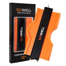 형틀 각도 틈새 게이지 업그레이드 브랜드 잠금 더 넓은 윤곽 프로필 복사기 도구 합금, 중국, 10 인치 25cm