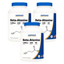 뉴트리코스트 베타-알라닌 3400mg 캡슐, 240개입, 3개