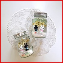 (손잡이용기 2개만들기) 목도리토끼-크리스마스 양초 젤캔들 키트 만들기(100ml/2), 레몬라벤더, 그린
