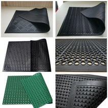 고무매트 업소용 산업용 식당 주방 미끄럼방지매트 모음, 볼트매트, 100X100, 검정