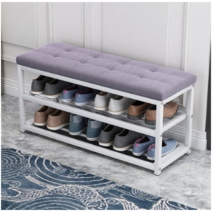 가정용 미니 벤치형 신발장 좁은현관 원룸 구두정리대, 대형 그레이 90x30x45