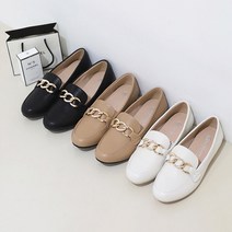 제이슈 소가죽 디브 큐빅체인 로퍼 1.5cm