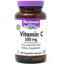 블루보넷 비타민 C 500mg 글루텐 프리 베지캡, 180개입, 1개