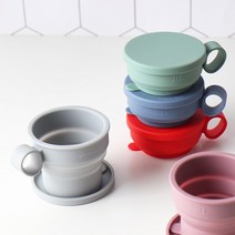 살림미담 실리콘 접이식컵 휴대용 머그잔 5color, 1개, 그린