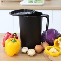 신혼부부 신혼집 주방 밀폐형 음식물 쓰레기통 2l, 아이보리