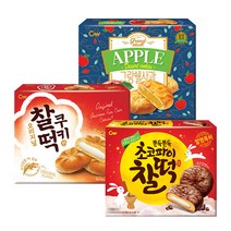 청우 초코파이찰떡215g+오리지날찰떡쿠키215g+그랑쉘사과195g 각1개 사무실 간식 탕비실, 1개