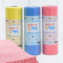 빨아쓰는 일회용행주 먼지없는 카페 위생 행주 뜯어쓰는 행주 롤형 50매 100매, 행주 롤형 100매(블루)-수량1개