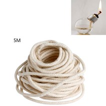 초심지 라운드 코 튼 알코올 윅 오일 램프 Wicks 버너 유리 액세서리 5M 긴, 03 4mm