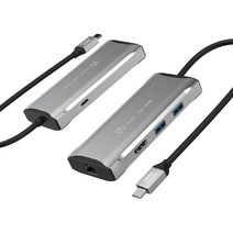 이지넷유비쿼터스 NEXT-JCD392 5in1 C타입 멀티 허브 유선랜카드 PD 100W HDMI UHD 4K60Hz 썬더볼트 USB4 넷플릭스 삼성Dex USB허브