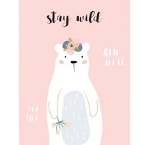 패브릭샵 DTP 컷트지 아이스인견 핑크바탕곰