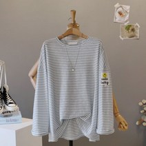 모노시크 젤라키 럭키 스마일 라벨 단가라 티셔츠 MNTE387