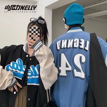 가을 스트릿 패치워크 아우터 패션 빈티지 야구점퍼