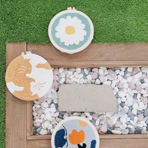 태광조명 DIY 펀치 니들 자수 + 바늘세트 하늘과 구름, 달과 별 구름