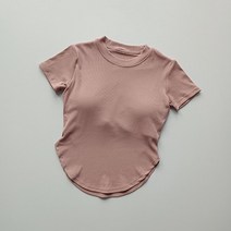 여성용 가슴 쿠션 요가 슈트 반팔 러닝 땀 위킹 피트니스 탑 빠른 건조 얇은 레저 수분 흡수