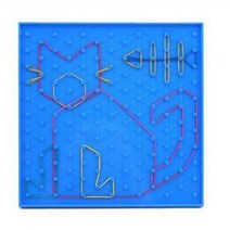 점선면 놀이수학 양면 지오보드 고무줄 세트 소근육장난감 감각 끼우기