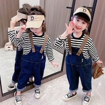 스트라이프청멜빵세트