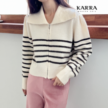 카라 KARRA (77까지)숄카라배색니트가디건_KB2WCD051A