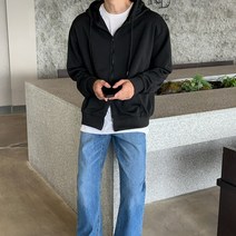 데일트 남자 오버핏 후드 집업 자켓