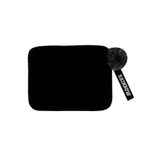 아이펠리 파우치 - 인디핑크 클래식블루 제트블랙, 제트 블랙 M - 이니셜 각인 O