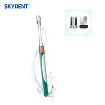 SKYDENT No.32 Extra Slim 100% 미세모 칫솔 엑스트라 슬림 치솔 잇몸 질환 부드러운 치주 환자용 성인용 스카이덴트, 1개