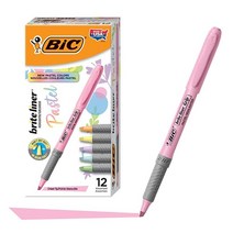 빅 BIC 브라이트 라이너 하이라이터 세트 파스텔 12개입 가성비 추천 미국직구, Pastel_12-Count (Pack of 1)