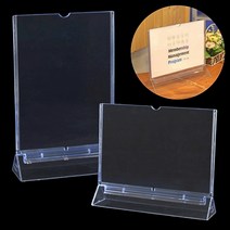 아크릴T자꽂이 아크릴 광고판 안내판 메뉴판 A4 A5 테이블텐트, A4(가로)