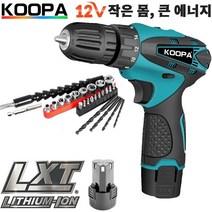 KOOPA TOOL 12V 집 미니 전기 드릴 무선 스크루 드라이버 미니 무선 리튬 이온 배터리 전동 공구 속도 및 토크 조절 가능, 판지 상자, 배터리 1개