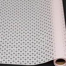 [귀염포장] 꽃무늬 뿅뿅 펀칭롤 - 연연핑크(50cmx10yds) 고퀄리티 포장지 꽃다발 선물 포장 공예 플라워 원데이클래스(5롤이상 주문시 배송가능)