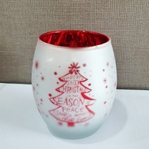 [캔들레이디] 크리스마스 캔들용기 - 무광트리 레드