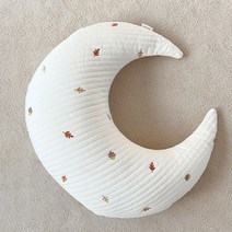 [돗투돗x마롤로뜨] 누빔 자수 달쿠션 수유쿠션 등쿠션 아기 베개 애착인형 신생아, 누빔자수달쿠션(커버+속통)_메이플토리