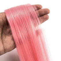 붙임 머리 스트레이트 헤어 단발 피스 셀프 포인트 부분 가발 인모 염색 긴머리 브릿지 구라 똑딱이 패치 35cm 벗꽃