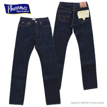 일본 직송 Pherrow’s 페로우즈 스타치드 워시 466SW 데님 타이트핏 남성용 29~36인치(ONE WASH)