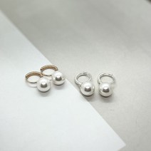 진주원터치/드롭 레이어드 /은 귀걸이 악세사리