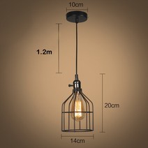 현대 간단한 단철 샹들리에 창조적인 개성 산업 복고풍 금전 등록기 바 헤드 통로 조명, 02 파란