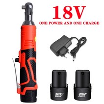 전동렌치 65N.m 12V/18V 스크루 드라이버 렌치 전기 래칫 앵글 드릴 제거 나사 너트 자동차 핸드 툴 세트, 04 18V 2 Battery