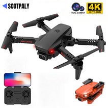 신제품 미니 E2 드론 프로페셔널 4K HD 듀얼 카메라 와이파이 FPV 높이 유지 광학 흐름 접이식 RC 쿼드콥터 완구 선물, O 4K Pro 3B 박스
