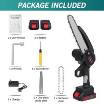 dwe7492 dcs571 전지톱 8 inch 3000w 288v mini pruning saw 전기 톱, 블랙 2 배터리, 우리를