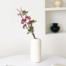 크리스마스 열매가지 조화 - 크랜베리 블루베리 조화 실크플라워 꽃장식 꽃꽂이, 레드