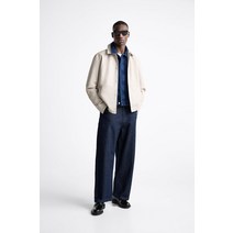 독일 자라 ZARA 인조 가죽 재킷 - 오이스터 화이트, XL