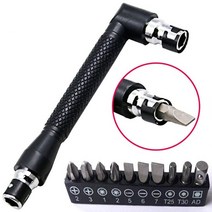정밀드라이버 펫피그 듀얼 헤드 L자형 미니 소켓 렌치 14 6.35mm 비트 키 도구, B