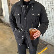 이브컴퍼니 남자 6온스 클래식 벨트 퀄팅 누빔 바버 패딩자켓 (M-2XL) (3419)
